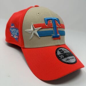 Texas Rangers New Era‎ 39Thirty L/XL Cream All-Star Game Stretch Fitted Hat MLB